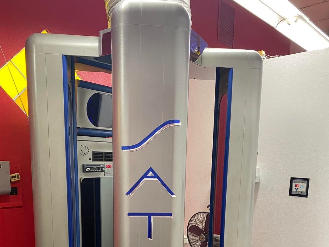 The Saturn tanning unit at Guilty Tans in Cathedral City